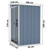 Garden Shed Grey Galvanized steel, metal Medium Storage A949-316218