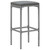  Garden Bar Set Grey PE Rattan, Powder-Coated Steel, Tempered Glass A949-3187620