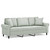 3-seater Sofa Light grey Velvet (100% polyester), metal, textilene A949-3200955