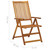 Garden Chair Set of 3 Wooden Brown, Beige A949-3064092