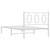 Bed Frame White Powder-coated steel Twin Bed Frame Rectangular A949-374285