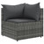 Patio Lounge Set Set of 8 Grey PE rattan 8 Piece Modular A949-3308194