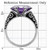 TK017 - High polished (no plating) Stainless Steel Ring with AAA Grade CZ  in Amethyst A874-TK017