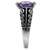 TK017 - High polished (no plating) Stainless Steel Ring with AAA Grade CZ  in Amethyst A874-TK017