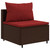 Patio Sofa Set Set of 4 Brown PE rattan Compact Modular A949-3308373