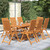 Garden Dining Set Natural Wood Tone Solid Acacia wood Large A949-3079640