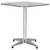 Garden Table Silver Aluminum, Stainless Steel 23.6 x 23.6 x 27.6 in A949-48715
