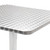 Garden Table Silver Aluminum, Stainless Steel 23.6 x 23.6 x 27.6 in A949-48715