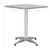 Garden Table Silver Aluminum, Stainless Steel 23.6 x 23.6 x 27.6 in A949-48715