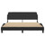 Bed Frame Black and White Faux leather Queen Modern Bed Frame A949-3207679
