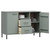 Sideboard Grey Solid pine wood, metal Medium Sideboard A949-351019