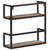 Wall Shelf Multicolour wood, black frame A949-321077