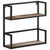 Wall Shelf Multicolour wood, black frame A949-321077