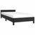 Bed Frame With Headboard Black Faux Leather Twin Bed Frame A949-347525