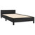 Bed Frame With Headboard Black Faux Leather Twin Bed Frame A949-347525