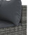 Patio Lounge Set Gray PE rattan 5 Piece Modular A949-3308090
