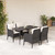 Garden Dining Set Black PE Rattan 5-Piece Set for 4 People A949-3211908