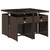 Patio Dining Set Set of 4 Brown PE rattan 5 Piece Set Foldable A949-3277844