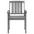 Garden Chair Set of 2 Grey Solid acacia wood Medium Durable A949-3061221