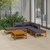 Wooden Lounge Set Dark grey cushions A949-3086892