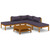 Wooden Lounge Set Dark grey cushions A949-3086892