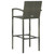 Bar Stool Set of 4 Grey PE rattan, powder-coated steel Medium A949-362585