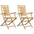 Garden Chair Set of 2 Natural Bamboo Bamboo Medium Foldable A949-368038