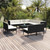 Garden Lounge Set Black PE rattan 13 piece set Modular A949-3094480