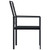 Dining Set Black Powder-Coated Steel, PVC Hollow Rattan, Glass A949-3060257