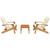 Garden Lounge Set Natural wood, Cream white A949-3152134