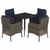 Garden Dining Set Grey, Navy Blue A949-3212005