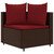 Patio Sofa Set Set of 5 Brown A949-3308445