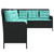 Patio Sofa Black, Turquoise A949-369008