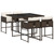 Garden Dining Set Brown, Black, Cream White A949-3278024