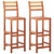  Bar Chair Set of 2 Natural wood Solid Acacia wood Standard A949-46314