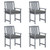 Patio Chair Set of 4 Gray with a gray wash finish A949-3061254