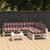 Sofa Cushion Set of 7 Red Check Pattern 100% Polyester A949-314601