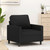 Sofa Chair Black Velvet (100% polyester), Metal Single A949-359184