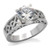 TK069 - High polished (no plating) Stainless Steel Ring with AAA Grade CZ  in Clear A874-TK069