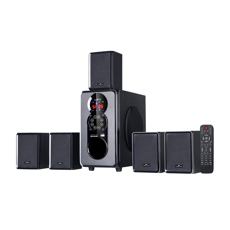 beFree Sound 5.1 Channel Bluetooth Surround Sound Speaker System in Black D970-BFS-455