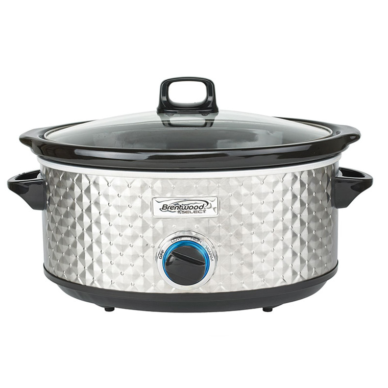 Brentwood Select 7 Quart Slow Cooker in Silver D970-SC-157S