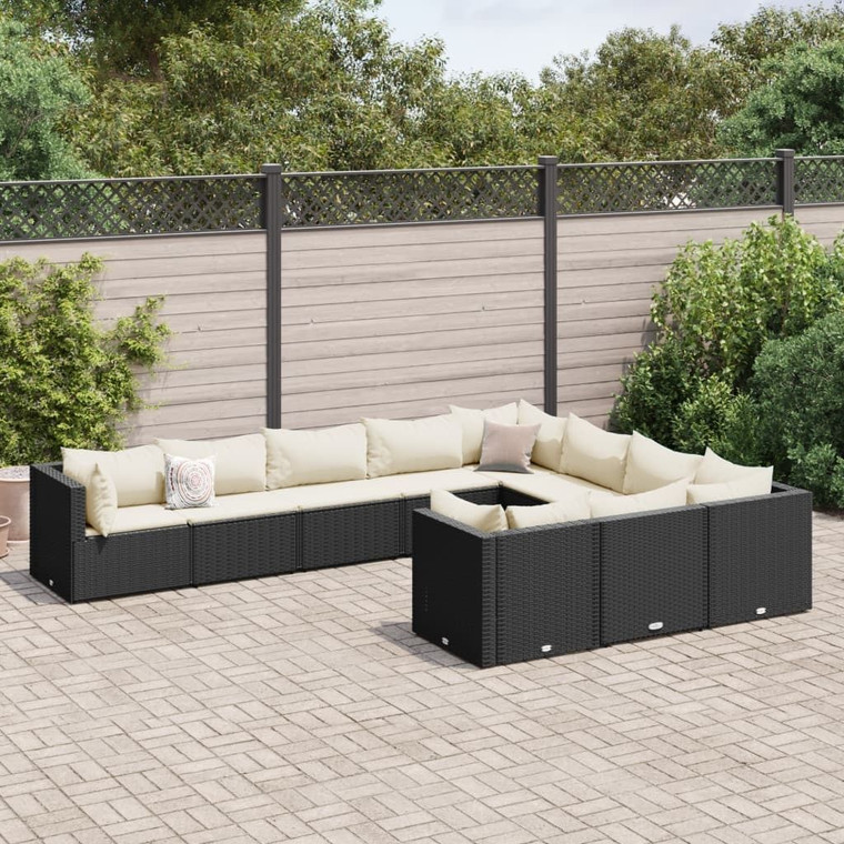 Patio Sofa Set Black, Cream White A949-3308328