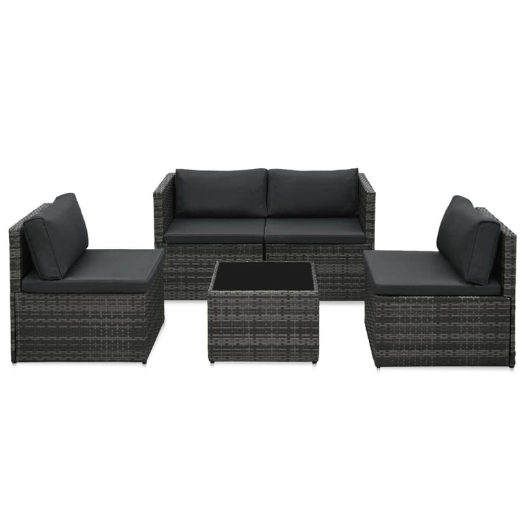 Garden Lounge Set Grey, Anthracite, Black A949-48148