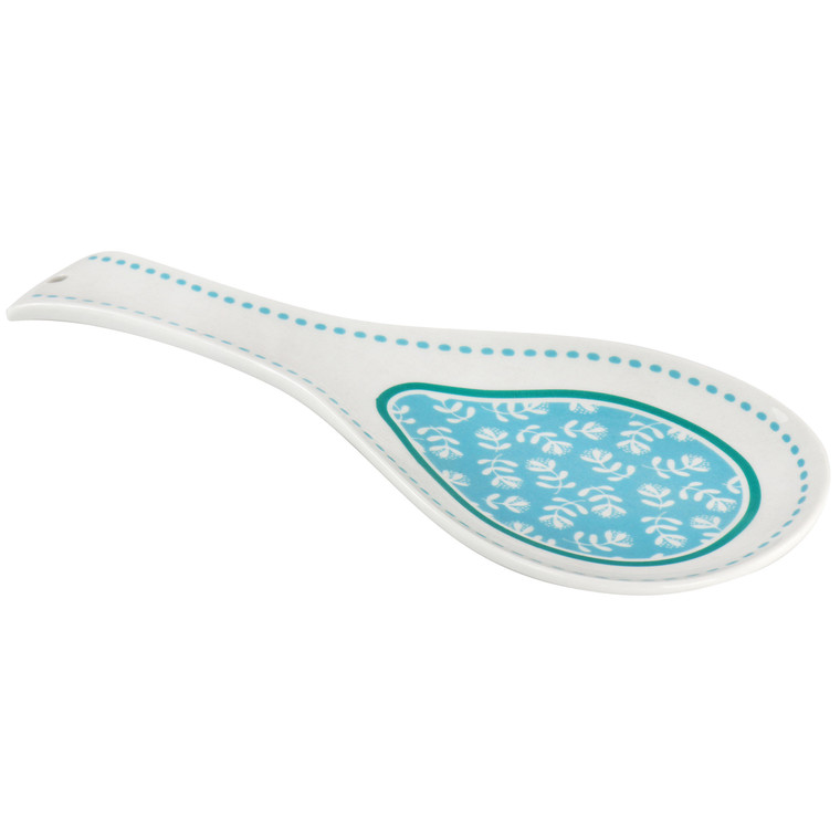 Gibson Home Village Vines Fine Ceramic Spoon Rest in Blue D970-131568.01