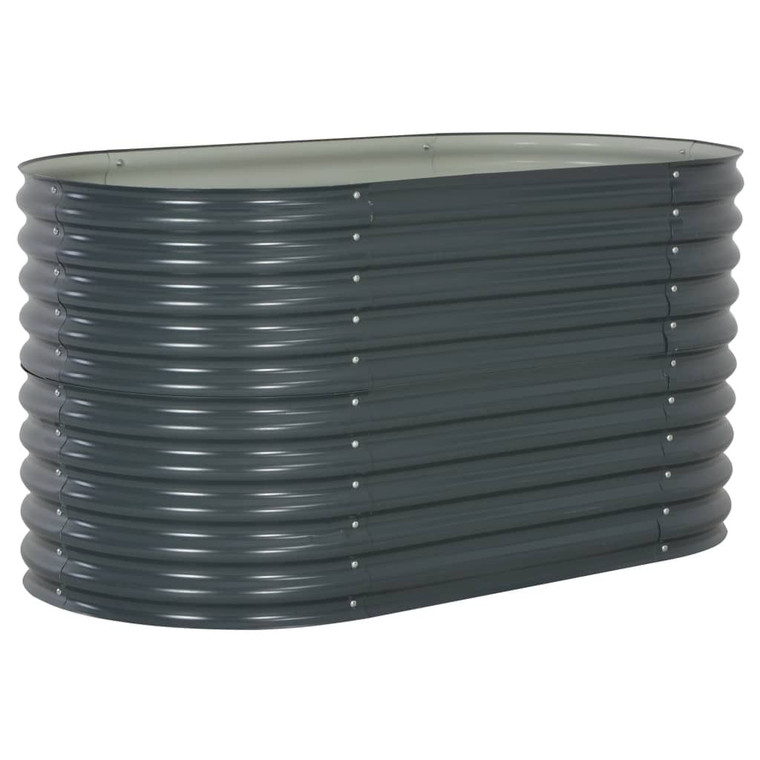  Garden Raised Bed Grey Galvanized Steel 63 x 31.5 x 31.9 in A949-45524