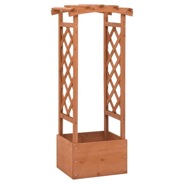 Trellis Planter with Arch 19.3"x15.4"x46.1" Firwood A949-316391