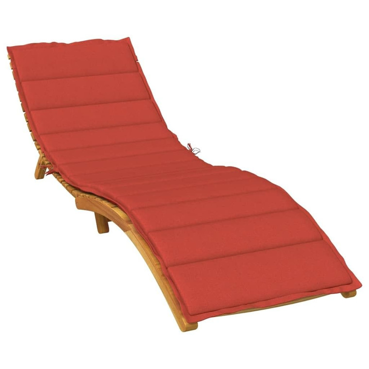 Sun Lounger Cushion Melange Red 100% Polyester 78.7 x 19.7 in A949-4002504