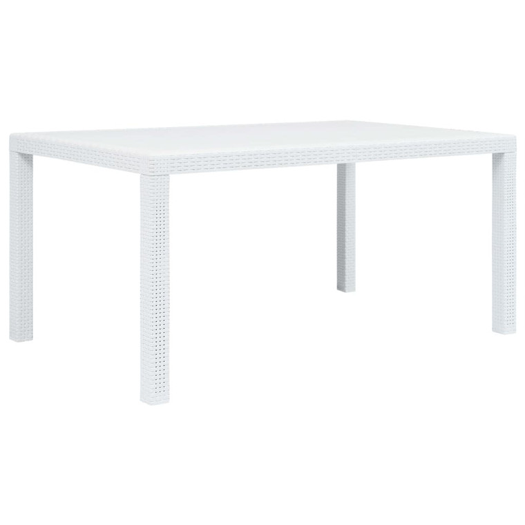  Garden Table White Plastic 59.1x35.4x28.3 in Durable A949-45604