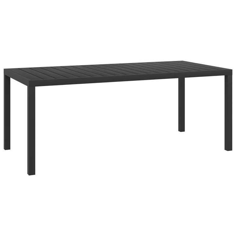  Garden Dining Table Black Aluminum and WPC A949-42792