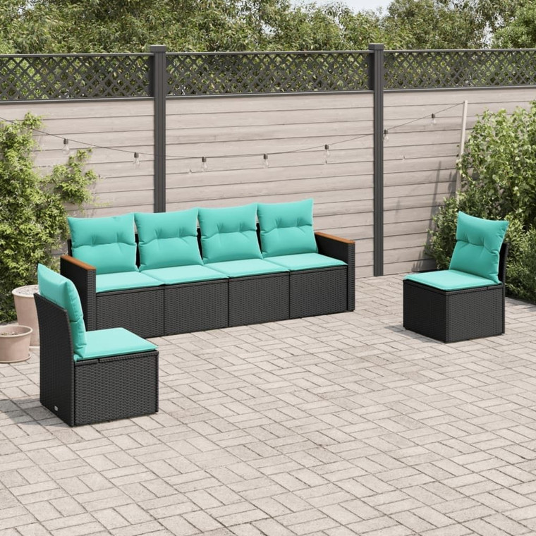Patio Sofa Set Black, Blue A949-3225861